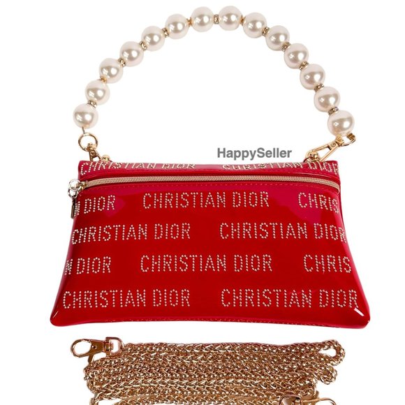 Dior Crossbody Purse Small Bag Beauty Cosmetic Case to Crossbody Faux Patent - Picture 5 of 13